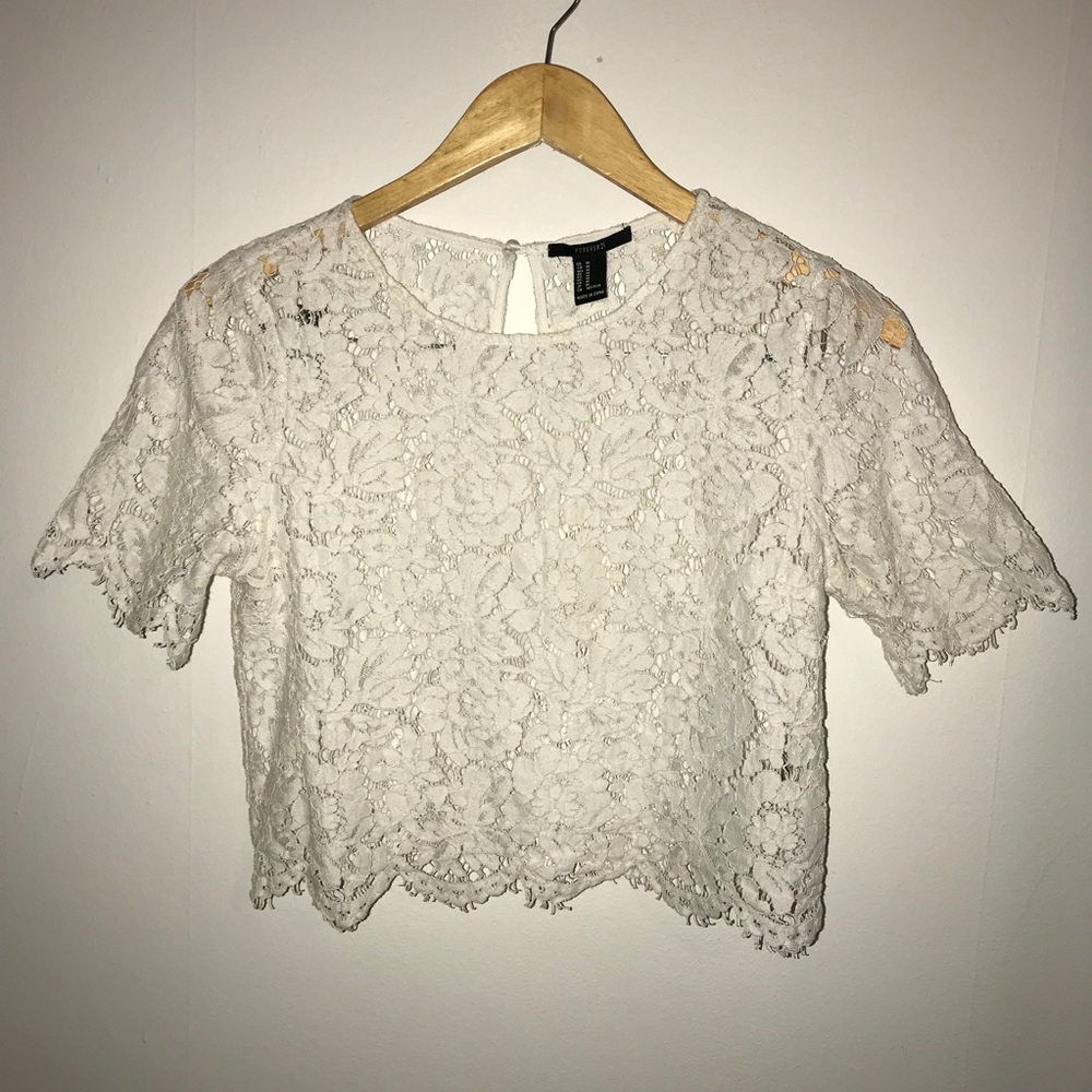 Lace crop top